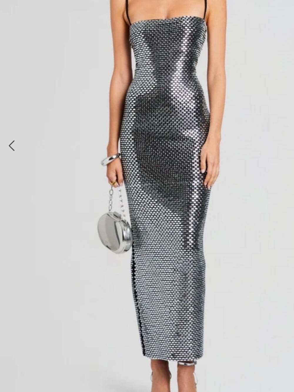 Retrofete Black Knit Kyree Mirror Embellished Dress NWT $898
